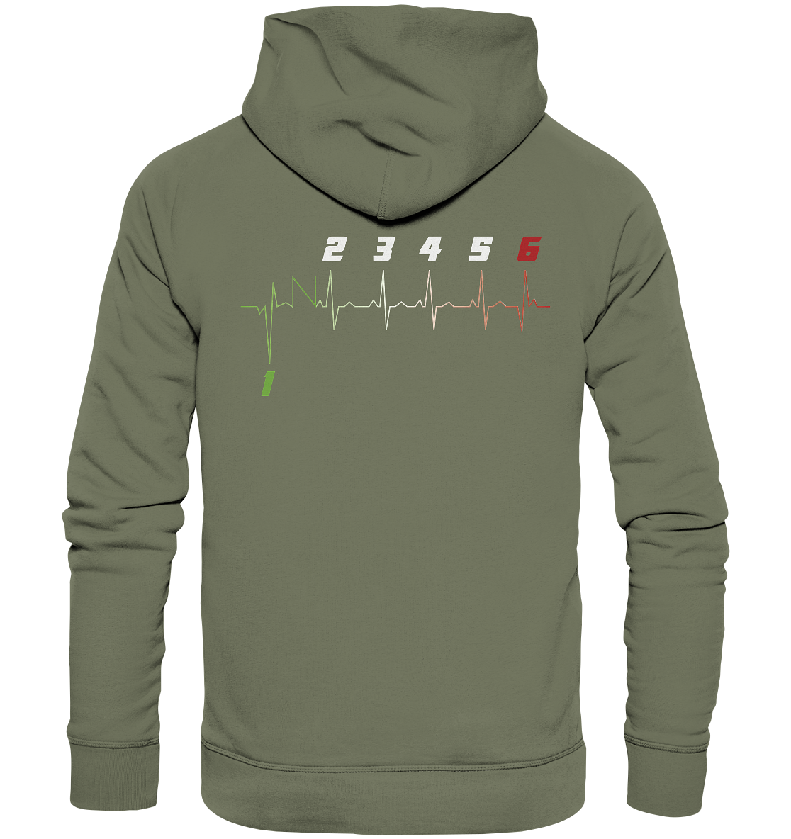 Sundays for Motorräder - Herzschlag, Rückenprint - Premium Unisex Hoodie