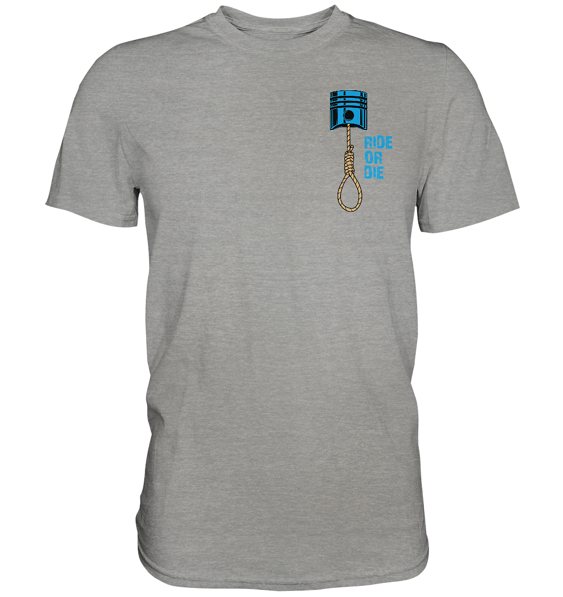 FFH - Ride or Die blau, Frontprint klein Brust - Premium Shirt