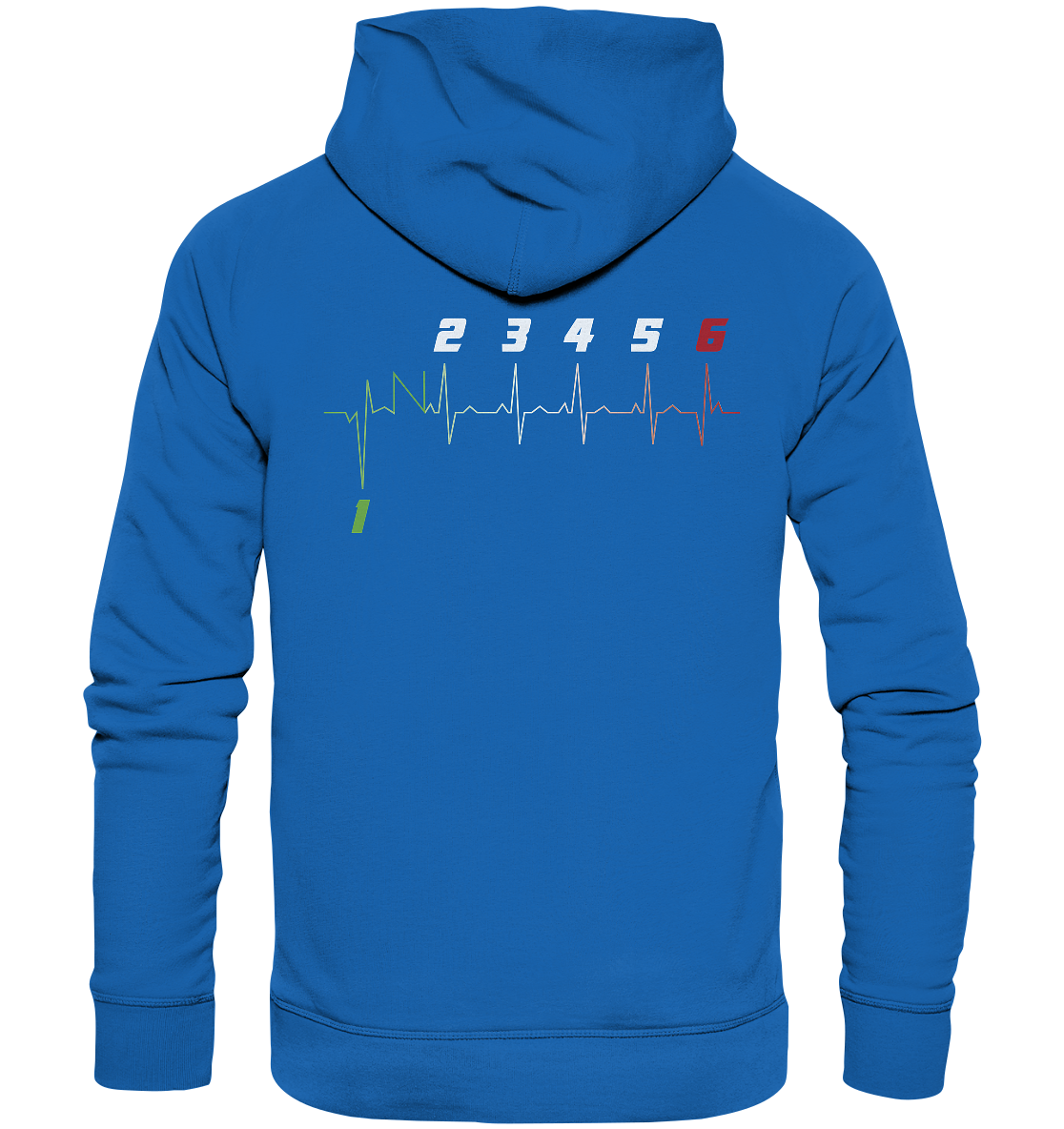 Sundays for Motorräder - Herzschlag, Rückenprint - Premium Unisex Hoodie