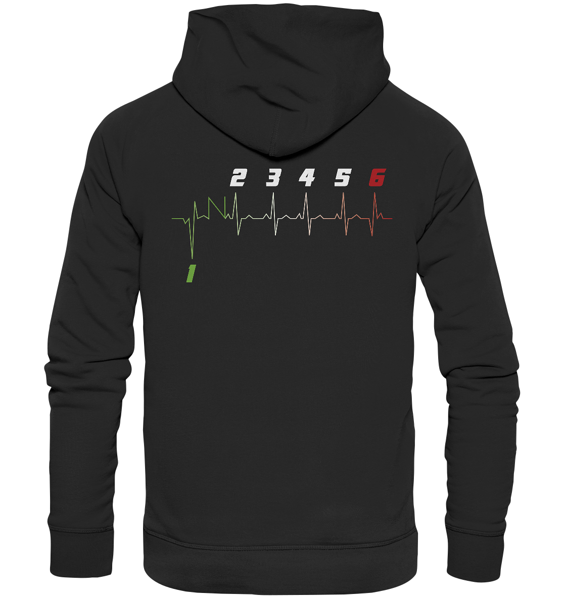 Sundays for Motorräder - Herzschlag, Rückenprint - Premium Unisex Hoodie