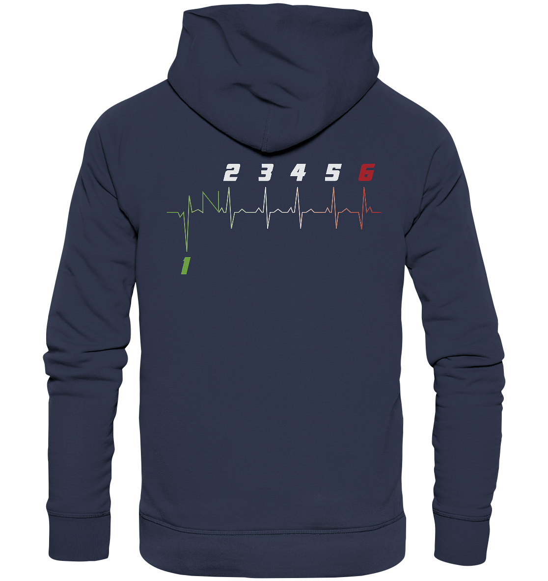Sundays for Motorräder - Herzschlag, Rückenprint - Premium Unisex Hoodie