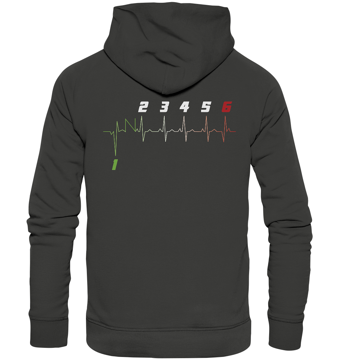 Sundays for Motorräder - Herzschlag, Rückenprint - Premium Unisex Hoodie