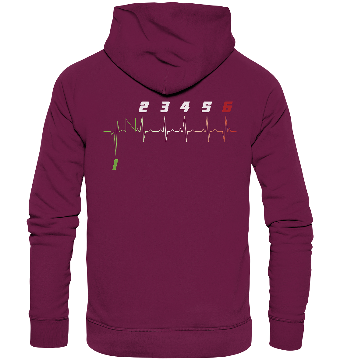 Sundays for Motorräder - Herzschlag, Rückenprint - Premium Unisex Hoodie