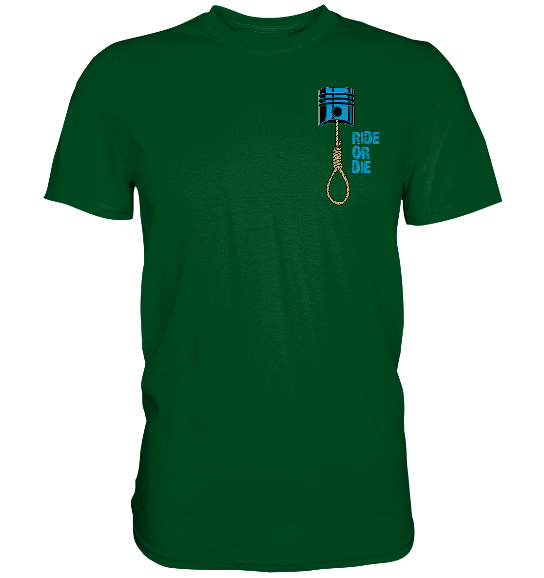FFH - Ride or Die blau, Frontprint klein Brust - Premium Shirt