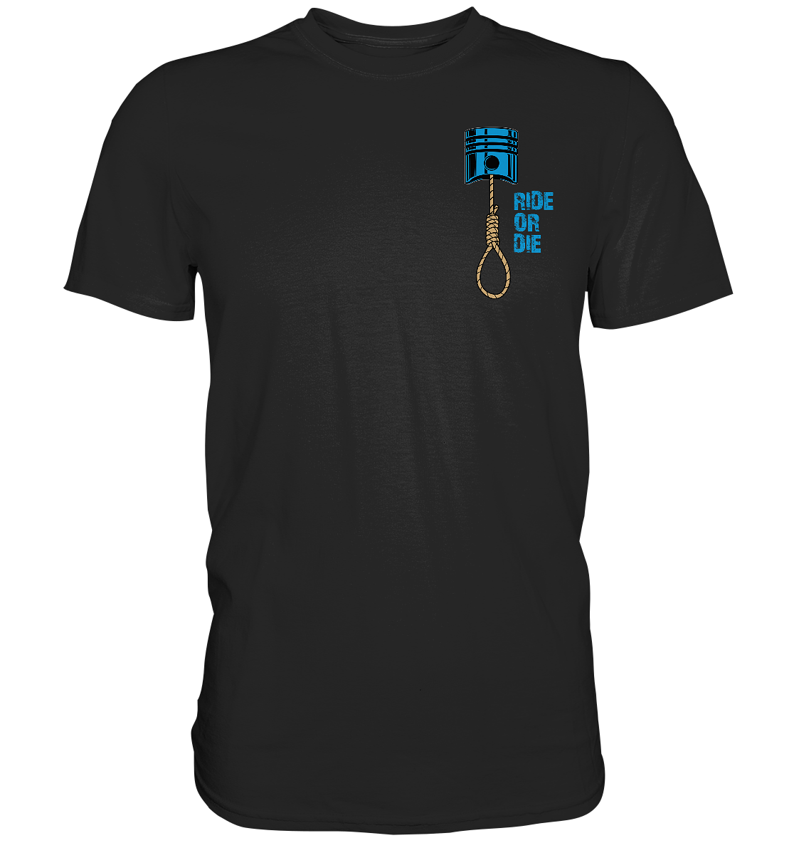 FFH - Ride or Die blau, Frontprint klein Brust - Premium Shirt