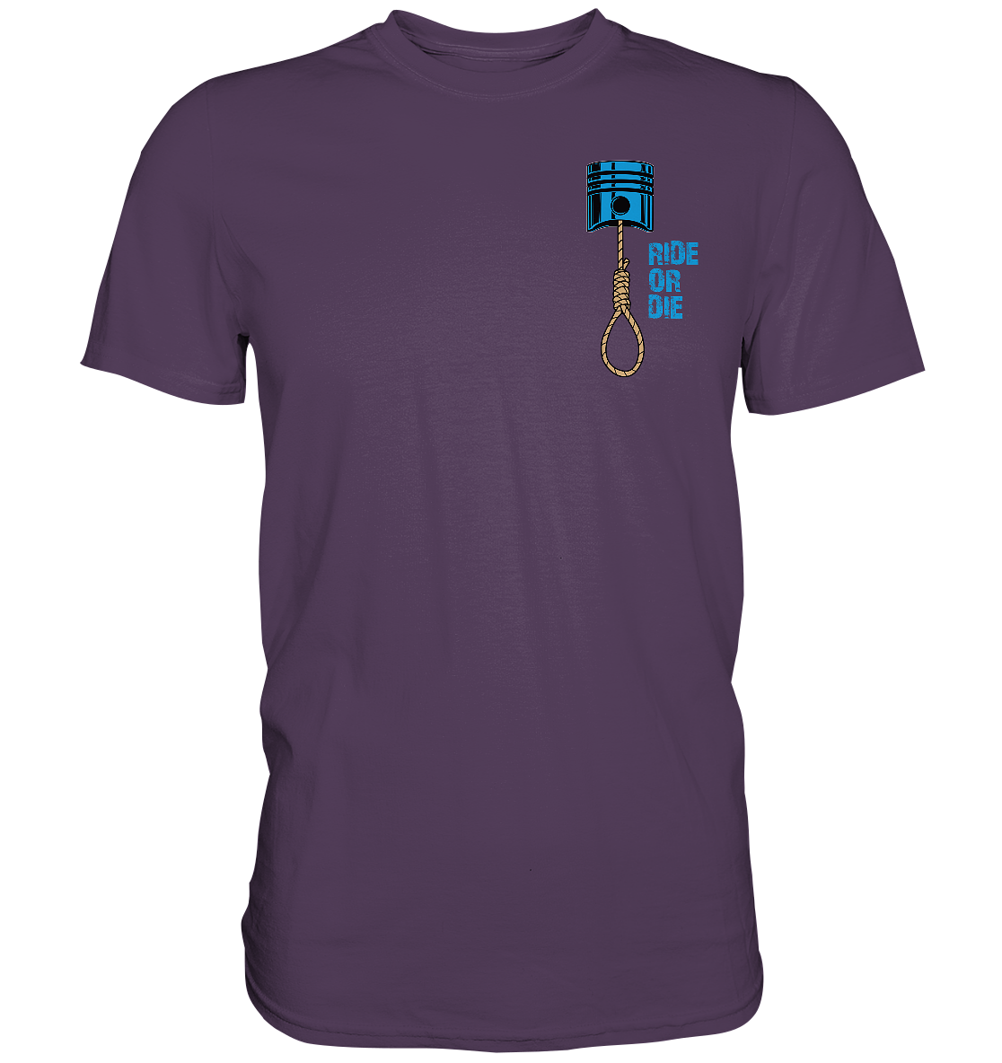 FFH - Ride or Die blau, Frontprint klein Brust - Premium Shirt