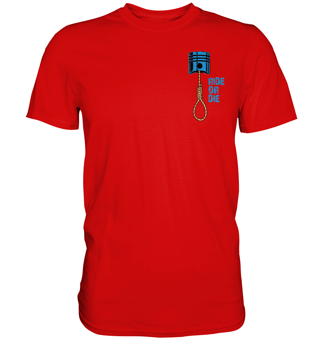 FFH - Ride or Die blau, Frontprint klein Brust - Premium Shirt