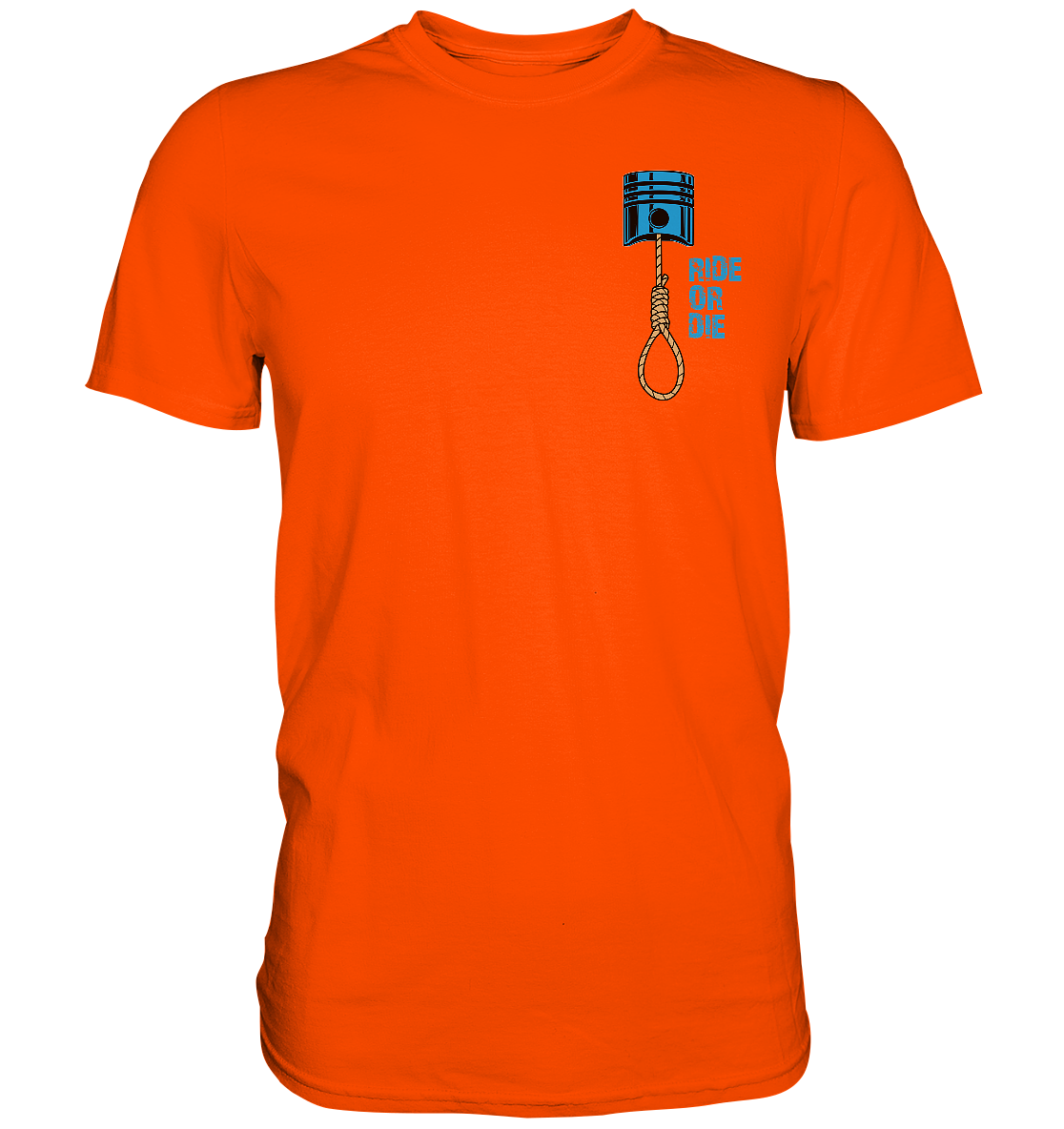 FFH - Ride or Die blau, Frontprint klein Brust - Premium Shirt