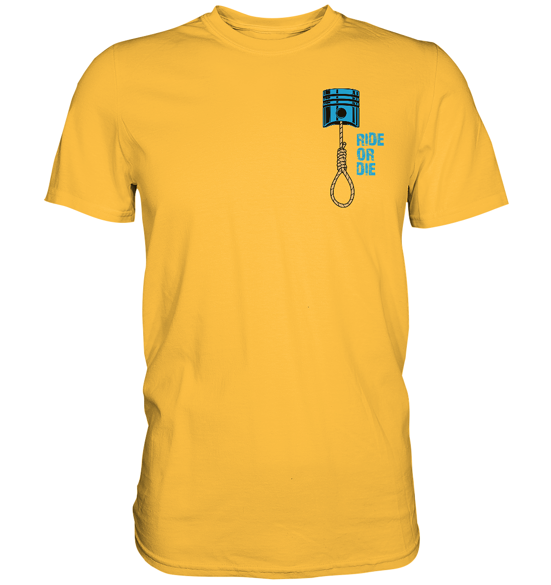 FFH - Ride or Die blau, Frontprint klein Brust - Premium Shirt